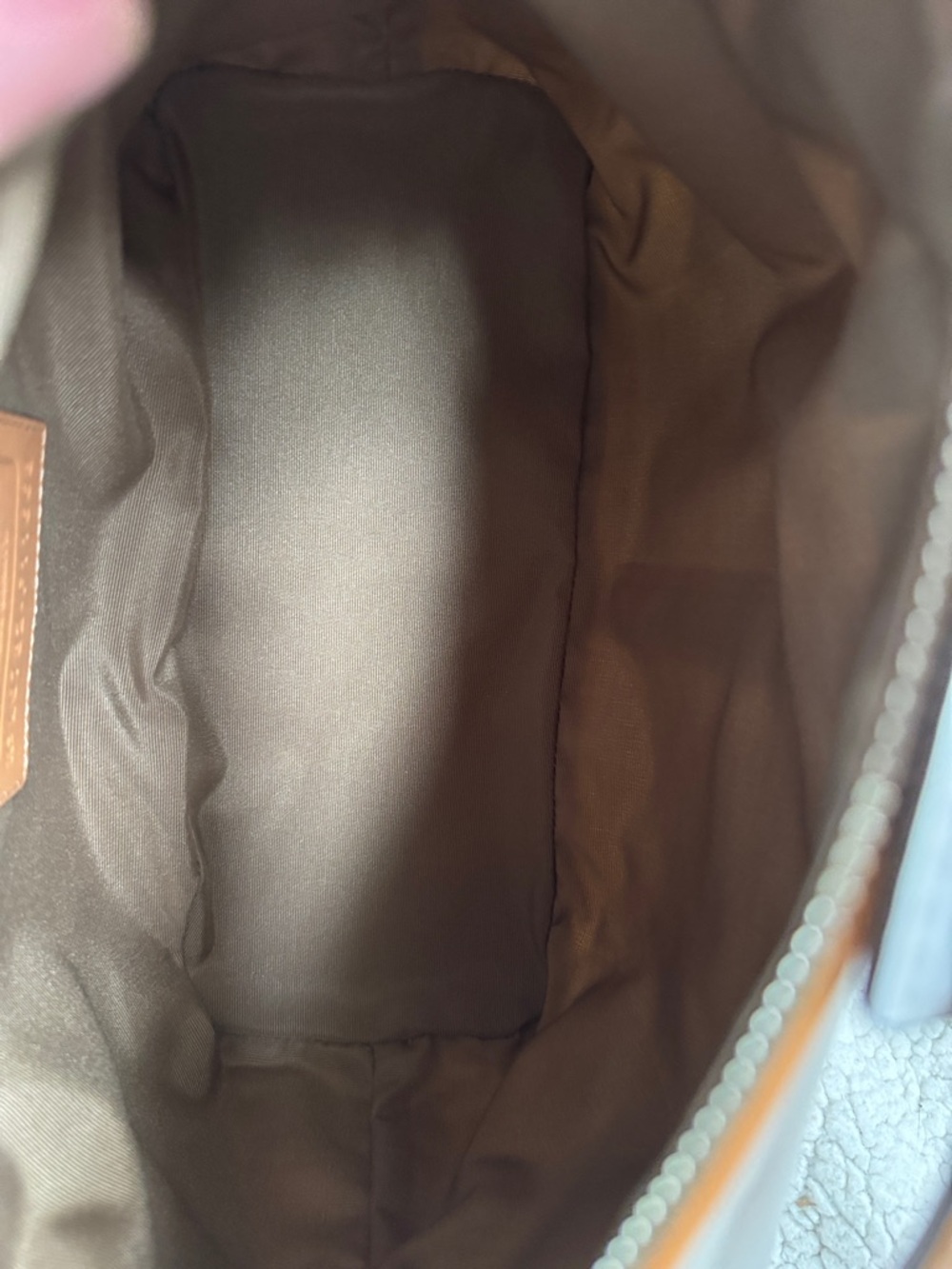 Coach Cream Hamptons collection Hobo Satin & Leather Yellow Accent bag. - Picture 8 of 9
